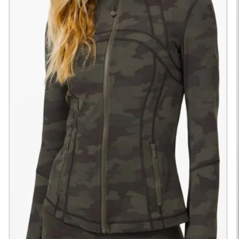 Lululemon Define NULU Green Camo Jacket - LIKE NEW
